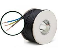 Brightex LED 0.75mm² 50M Rubber Cable H05Rr-F 3183R 3 Core Heavy Duty Flexible Outdoor Wire For Extension Leads, Garden, Pond