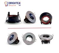 Brightex LED Brightex, Pack Of 5 Fir Led Downlights For Bathroom, Ip20 Gu10 Holder, Recessed Ceiling Spotlights With Shinny Chrome Frame