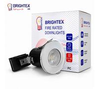 Brightex LED Brightex, Shiny Chrome Gu10 Fir Downlight Ip65 Bathroom Ceiling Light 90 Minute Fir Single