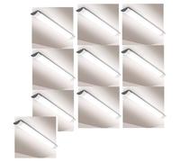 Brightex, (Pack of 10 Led Batten Light 6FT 72W 7200 Lumen Twins Non Flickering 180cm 1800mm Linear LED Batten Tube Fitting Garage Office Ceiling mounting - 2 Years Warranty (Day Light 4000K)