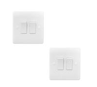 Brightex, Pack of 2 10A 2Gang 2 Way Switch Modern Design Dual Gang Wall Switch Easy Installation Standards Compliant Round Corner