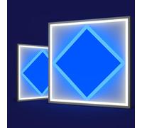 Brightex, Pack of 2 72W LED Panel Light 600x600mm Ultra Slim Diamond Series 7200 Lumens Blue & White Ceiling Light Recessed Square LED Panel for Office, School, Home & Commercial Use