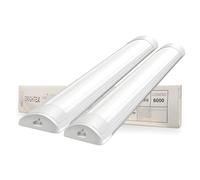 Brightex, Pack of 2 Led Batten Light Linkable 4ft 50W 5000 Lumen Connectable Tube Strip Lights 7000K for Garage Office Shop Home