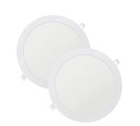 Brightex, Pack of 2 Led Panel Light Round 20W (Higher Than 18w) Recessed 1800 Lumen Down Lights Spotlights Ceiling Flat Ultra Slim Circel Lamp Downlight Cool White 7000k (2 Year WARRNTY)