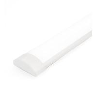 BrightFly 4Ft LED Batten Light, 3550LM 32W 6500K LED Tube, Slim Profile Dust-Proof Integrated Housing Flexible Surface Mounted Linear Ceiling Garage Light, No Ground Required, Without Plug, Pack of 1