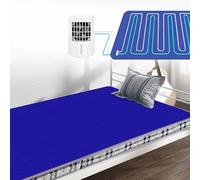 BrightFootBook Cooling Mattress Topper -12V 8W Summer Bed Cooler Hot Sleepers -Water-Cooling System for Bed, Air Conditioning Fan + Cooling Pad,70x160cm