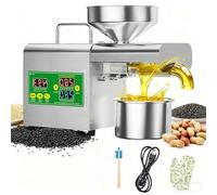 BrightFootBook Home Oil Press Machine - 1500W Electric, Dual Cold & Hot Press Modes - Stainless Steel Design for Fresh, Pure Nut & Seed Oils