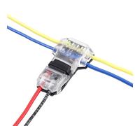 Brightfour T-Tap Wire Connectors for 14-18 AWG Wire, No Wire Stripping, 3 Way 2 Pin Wire Connector, Solderless Wire Splice Connector, Low Voltage and High Voltage Wire Connector, Pack of 12
