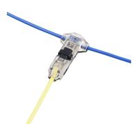 Brightfour Tap Wire Connectors - No Stripping, Solderless 3 Way 1 Pin, 12 Pack, 16-20 AWG