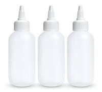 BRIGHTFROM Condiment Squeeze Bottles - 4 OZ Squirt Empty Bottles, Twist Top Cap, Leak Proof - Great for Ketchup, Mustard, Syrup, Sauces, Dressing, Oil, Arts and Crafts, BPA-FREE Plastic - 3 PACK