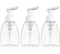 BRIGHTFROM Foaming Soap Dispenser Pump Bottles, BPA Free Empty Refillable Plastic Container for Liquid Soap - Kitchen, Bathroom, Commercial - 8oz (250ml) Pack of 3, Clear
