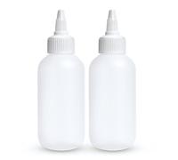 BRIGHTFROM Twist Top Applicator Bottles, Squeeze 4 OZ Empty Plastic Bottles, Refillable, Open/Close Nozzle - Multi Purpose (Pack of 2)
