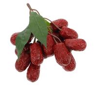 BRIGHTFUFU 1 String Lifelike Artificial Jujube Decoration String Head Realistic Red Dates for Home Office Event Decor Versatile Prop for Films Detailed Craftsmanship for Learning Display