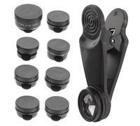 BRIGHTFUFU 10-in-1 Phone Camera Lens Kit Black with Wide-angle Fisheye and Macro Lenses, Easy to Replace Glass Lens Set Practicable for Photographing The Lake Water and Sky