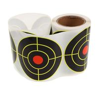 BRIGHTFUFU 100pcs Yellow Archery Practice Target Stickers Roll for Precision Shooting Sheets, Self-adhesive Paper Target Sheets with Convenient Practice and Easy Removal Features for Archery