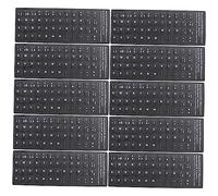 BRIGHTFUFU 10Pcs Language Keyboard Stickers for PC Laptop Layout Easy to Apply Dustproof Protection for Home Office School Use