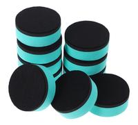 BRIGHTFUFU 10pcs Small Round Dry Erase Erasers Magnetic Mini Whiteboard Erasers Green Eva Felt Material Removes Dry Erase Marks Use for Game Rooms and Homes