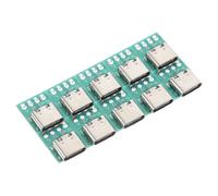 BRIGHTFUFU 10pcs Usb c Connector Board Diy 3.1 Female Receptacle Adapter Pcb Converter for Data Cable Transmission