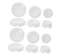 BRIGHTFUFU 12pcs Button Shaped Fondant Mold Plastic Flower Forming Tray with Central Opening for Easy Wire Access Sugarcraft Drying Holder Reusable Cake Decorating Tool