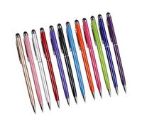 BRIGHTFUFU 12pcs Capacitive Screen Touch Pens for Tablets and Phones, Lightweight Aluminum Stylus Pens with Natural Writing Feeling, for Note-taking and Checking Your Email Random Color