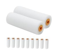 BRIGHTFUFU 12pcs High Density Foam Paint Roller Mini Embossed Thumbprint Brush for Smooth Mark Finish Fast Application with Water Based and Latex Paints for Walls Ceilings Cabinets Furniture