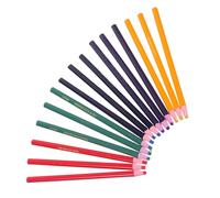 BRIGHTFUFU 15Pcs Peel-Off Wax Crayons Set Pull String Paper Wrap, Non-Toxic Handwriting and Fabric Marker Pencils in Yellow, Red, Green, Blue, Purple for ’ Arts Crafts, School and Home