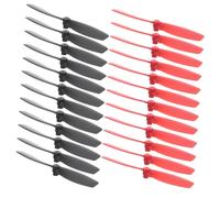 BRIGHTFUFU 16 Pairs Rc Airplane Propellers Spare Parts Blades Replacement Kit for Drone Glider Repair Black Red Quick Fit for Indoor Outdoor Flight Stability and Efficiency