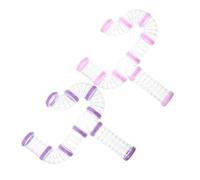 BRIGHTFUFU 16pcs Transparent Hamster Tunnel Tubes DIY Cage Connectors Plastic for Small Pets Outside Adventure