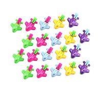 BRIGHTFUFU 16pcs Whistling Plastic Airplane for Mini Flying Model Planes Outdoor Slide Whistle Fun Interactive Childrens Play and Learning Random Color
