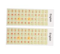BRIGHTFUFU 2 Sheets English Keyboard Decorative Stickers Material Non Slip Laptop Keyboard Decals Fit for Layout with Function and Numeric Keys Durable Typing and Gaming Surface