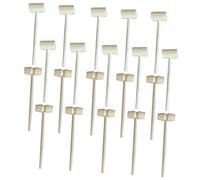 BRIGHTFUFU 20 Pcs Mini Wooden Hammers for Smooth Polished Surface Safe Hammer Lightweight Portable Mallets for Hand Eye Coordination and Cake Pounding Multifunctional Childrens Play Tools
