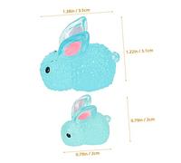 BRIGHTFUFU 20pcs Easter Bunny Hair Clip DIY Phone Case Charms Colorful Bunny Decorations for Phone Cover Accessories and Handmade Crafts Large Small for Creative
