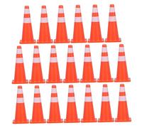 BRIGHTFUFU 20Pcs Mini Traffic Signs Set Educational for Plastic Barricades Traffic Cones and Road Signs for Creative Play and Skill Development