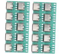 BRIGHTFUFU 20pcs Usb 3.1 Type c Connector Board Diy Set with Pcb Converter for Cable Transmission, Usb c Male Female Socket Connector Module for Electronics Repair and Networking Projects