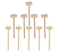BRIGHTFUFU 20Pcs Wooden Hammer Set for Seafood Shell Cracking Compact Mallet Tool for Boys for DIY Crafts and Educational Play