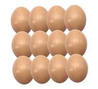 BRIGHTFUFU 24pcs Paintable Fake Eggs for Easter DIY Crafts Blank Egg Decorations for Easter Garden Party for Painting and Festive Decor