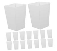 BRIGHTFUFU 24pcs Popcorn Boxes White Popcorn Buckets for Party Snack Food Packaging Paper Containers