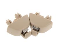 BRIGHTFUFU 2pcs Auto Sun Visor Hook Clips Beige Plastic Visor Retainer for Car Accessories Replacement