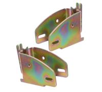 BRIGHTFUFU 2pcs E Track Wood Beam Bracket, Cargo Beam Socket, Alloy Golden End Socket for E-Track Accessories, Logistics Hardware Fittings, Interior Spaces