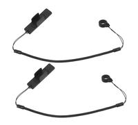 BRIGHTFUFU 2pcs Elastic Lanyard for Touch Pens Retractable Spring Strap Secure Clip Lose Stylus Pen Tether for Drawing and Tablet Use Black Spring Cord