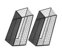 BRIGHTFUFU 2pcs Magnetic Fridge Shelf Organiser Rack for Kitchen and Dining Room, Iron Material with Space Saving Magnetic Suction Design, Suitable for Bottles and Spice Jars