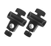 BRIGHTFUFU 2pcs Mic Clamp Bracket Accessories Horizontal Arm Connector for Boom Mic Stand Adapter Swiveling Mount Angle Tilt