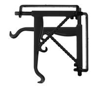 BRIGHTFUFU 2pcs Miniature Metal Hanging Hooks for Dolls House Accessories, Black Mini Hangers for Crafts and Dollhouse Decoration, Suitable for Miniature Plant and Light Hanging