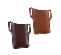 BRIGHTFUFU 2pcs Pu Waist Bag Vintage Outdoor Pouch Capacity -Lost Belt Pouch for Hiking Shopping and Everyday Use Mixed Colors Light