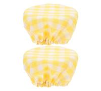 BRIGHTFUFU 2pcs Reusable Sourdough Starter Jar Covers Made of Cotton Fabric, round Shape Fits Wide Range of Jars and Cups, Simple and Elegant Design for Protecting Homemade Preserves