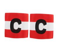 BRIGHTFUFU 2pcs Soccer Captain Arm Bands Elastic Sports Accessories for Team Leaders Drop Design Lightweight Comfortable for Soccer and Basketball
