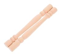 BRIGHTFUFU 2Pcs Solid Wood Furniture Accessories Unfinished Roman Pillars for Miniature House Decor Bridge Pillars Home Decor