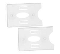 BRIGHTFUFU 2Pcs Suction Cup Windshield Card Holder for Parking Permit Toll Pass Transparent Insurance Card Holder for Cars Easy Installation Secure Suction for Quick Access