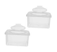 BRIGHTFUFU 2pcs Wipe Dispenser with Lid Durable PP Wipe Container for Nursery Home Storage Box Tissue Organization