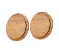 BRIGHTFUFU 2pcs Wooden Lid for Mugs Cup Covers Vintage Look for Tea Hot Drinks Sealed Milk Cup Lids